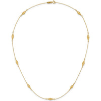 14K Yellow Gold Polished and Diamond-Cut Fancy Beaded 18" Necklace by 0