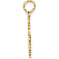 14K Yellow Gold Polished and Engraved Antigua Map Charm - 19.95mm by Oro Pregiato
