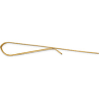 14K Yellow Gold Polished and Grooved Men's Tie Bar - Engravable, 50mm Length by Oro Pregiato
