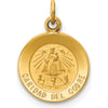 14K Yellow Gold Polished and Satin Caridad Del Cobre Medal Charm - 16.5mm Length by Oro Pregiato