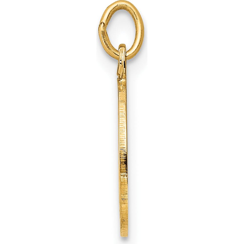 14K Yellow Gold Polished and Satin Confirmation Cross Charm - 17mm Length by Oro Pregiato