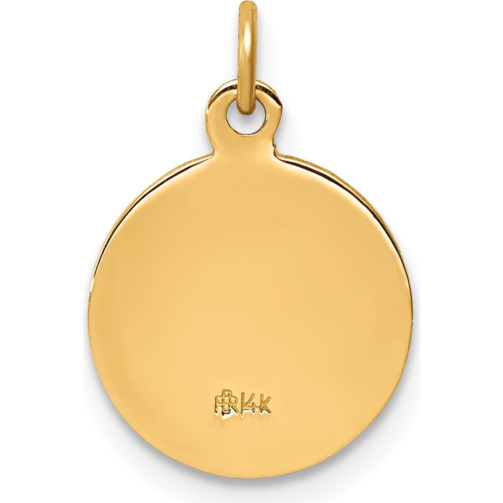 14K Yellow Gold Polished and Satin Confirmation Cross Charm - 17mm Length by Oro Pregiato