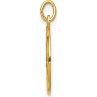 14K Yellow Gold Polished and Satin Guardian Angel Medal Charm - Spiritual Protection Pendant by Oro Pregiato