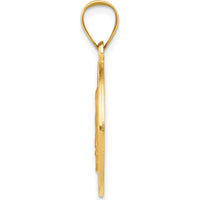 14K Yellow Gold Polished and Satin Hollow Mother Teresa Medal Pendant - 21mm Length, 19mm Width by Oro Pregiato