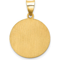 14K Yellow Gold Polished and Satin Hollow Mother Teresa Medal Pendant - 21mm Length, 19mm Width by Oro Pregiato