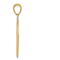 14K Yellow Gold Polished and Satin Hollow Saint Anthony Oval Medal Pendant by Oro Pregiato