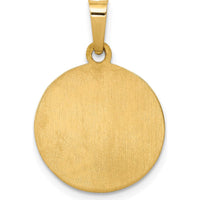14K Yellow Gold Polished and Satin Hollow St. Anthony Medal Pendant - 21.6mm by Oro Pregiato