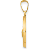 14K Yellow Gold Polished and Satin Hollow St. Jude Thaddeus Medal Pendant - 22mm by Oro Pregiato
