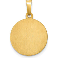 14K Yellow Gold Polished and Satin Hollow St. Jude Thaddeus Medal Pendant - 22mm by Oro Pregiato
