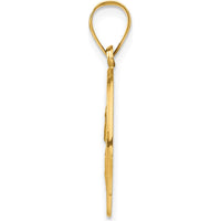 14K Yellow Gold Polished and Satin Hollow St. Paul Medal Round Pendant - 21mm x 19mm by Oro Pregiato