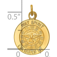 14K Yellow Gold Polished and Satin Holy Spirit Medal Charm - 18mm Length by Oro Pregiato
