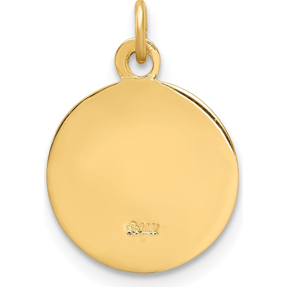 14K Yellow Gold Polished and Satin Holy Spirit Medal Charm - 18mm Length by Oro Pregiato