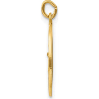 14K Yellow Gold Polished and Satin Infant of Prague Medal Charm - 19mm Length by Oro Pregiato
