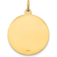 14K Yellow Gold Polished and Satin Infant of Prague Round Charm - 24mm Length by Oro Pregiato
