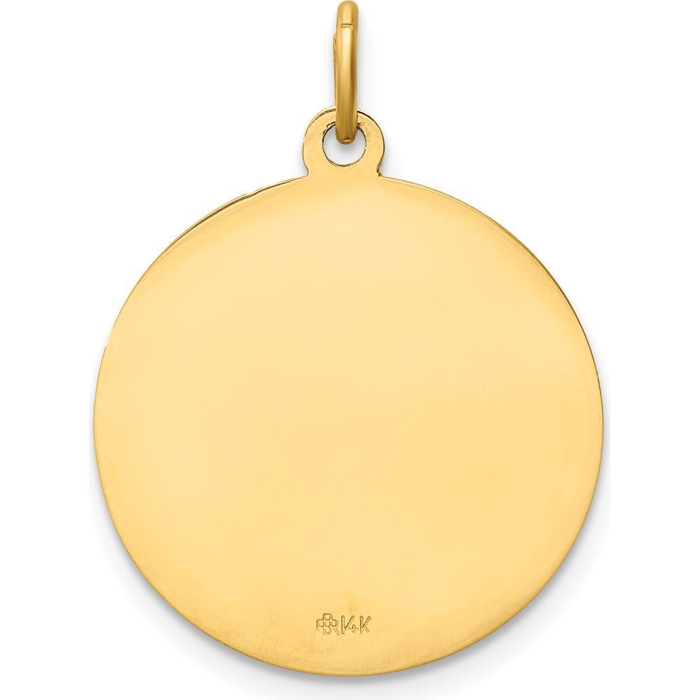 14K Yellow Gold Polished and Satin Infant of Prague Round Charm - 24mm Length by Oro Pregiato