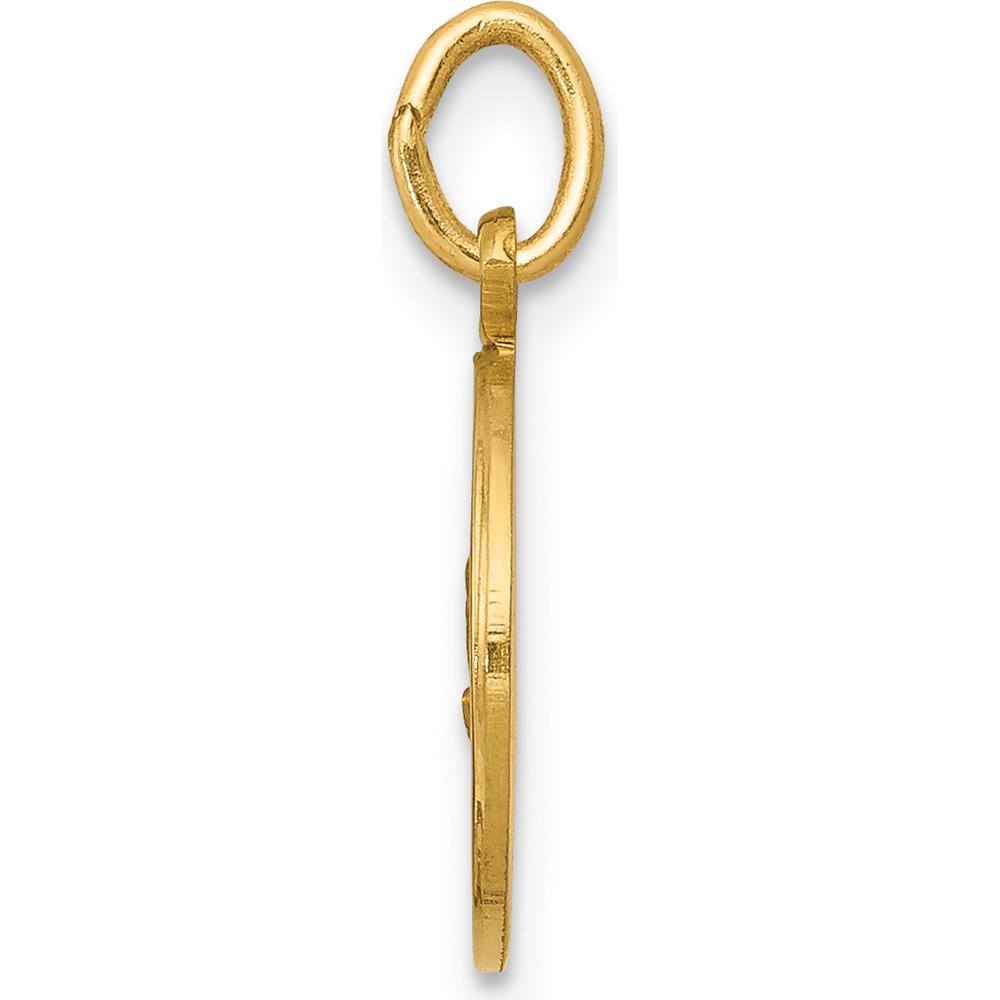 14K Yellow Gold Polished and Satin Our Lady of Fatima Medal Pendant - 16mm by Oro Pregiato