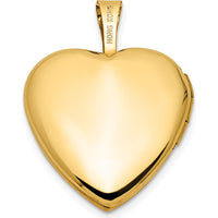 14K Yellow Gold Polished and Satin Pink and Green Enamel Rose "I Love You" Heart Locket by Oro Pregiato