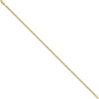 14K Yellow Gold Polished and Satin Rose-Plated X-and-Heart 9" Anklet