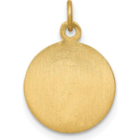 14K Yellow Gold Polished and Satin Saint Andrew Medal Charm - 17.5mm by Oro Pregiato