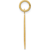 14K Yellow Gold Polished and Satin Saint Jude Thaddeus Disc Charm - Spiritual Pendant by Oro Pregiato