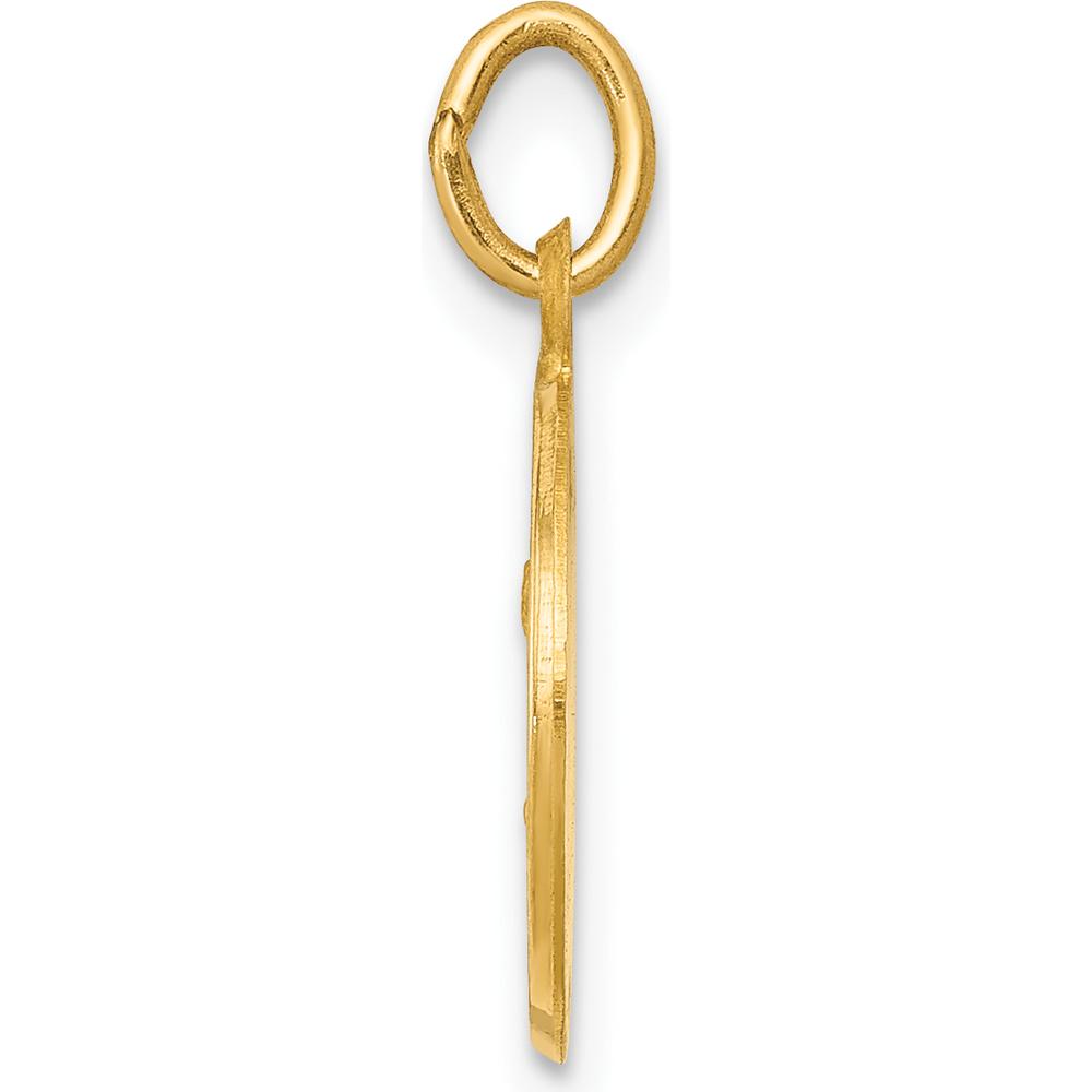 14K Yellow Gold Polished and Satin Saint Matthew Medal Round Charm - 19mm Length by Oro Pregiato