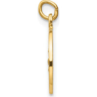 14K Yellow Gold Polished and Satin Saint Roch Medal Round Charm - 19mm x 12mm by Oro Pregiato
