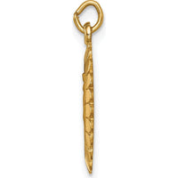 14K Yellow Gold Polished and Satin Scalloped Edge Oval Miraculous Medal Pendant 19.3mm Length by Oro Pregiato