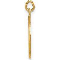 14K Yellow Gold Polished and Satin Solid Confirmation Cross Charm - 20mm by Oro Pregiato