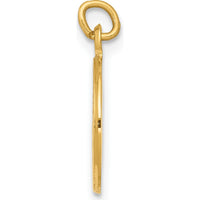 14K Yellow Gold Polished and Satin Solid First Holy Communion Medal Round Charm by Oro Pregiato