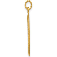 14K Yellow Gold Polished and Satin Solid Medium St. Christopher Medal Oval Pendant - 30mm Length by Oro Pregiato