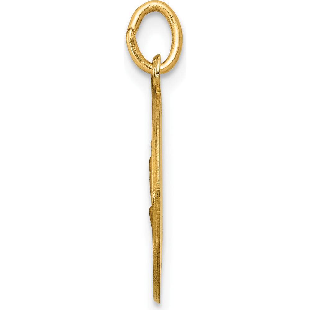 14K Yellow Gold Polished and Satin Solid Our Lady of Fatima Medal Round Charm - 19.5mm by Oro Pregiato