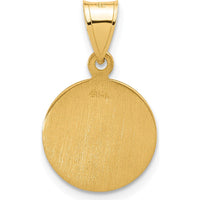 14K Yellow Gold Polished and Satin St. Anthony Medal Pendant - 21.7mm Length by Oro Pregiato