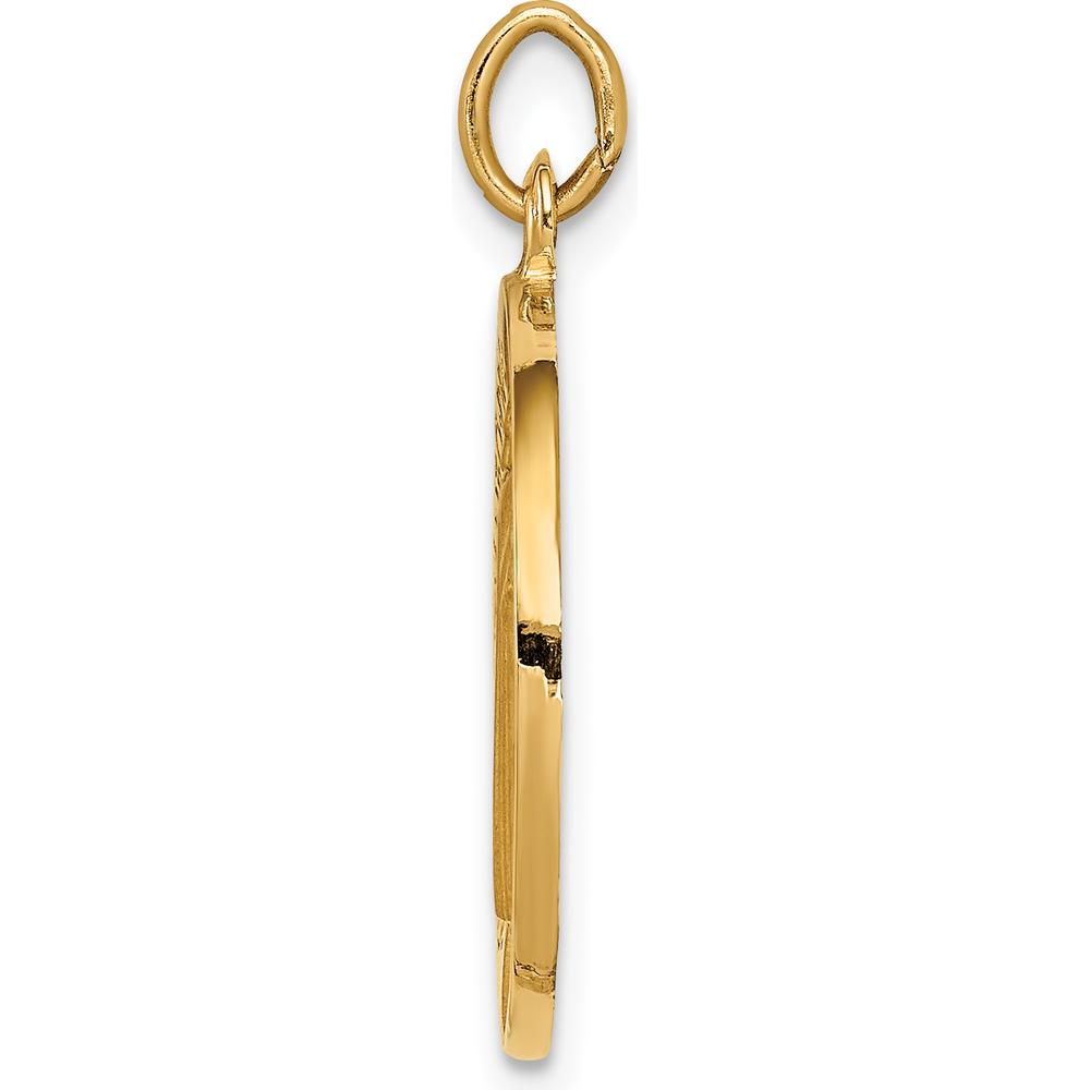 14K Yellow Gold Polished and Satin St. Benedict Medal Reversible Pendant - Faith-Inspired Charm by Oro Pregiato