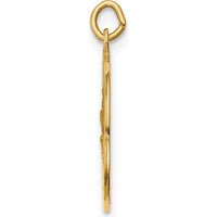14K Yellow Gold Polished and Satin St. Christopher Medal Charm - 20mm Length by Oro Pregiato