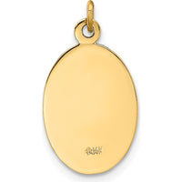 14K Yellow Gold Polished and Satin St. Christopher Medal Charm - Solid Design for Protection by Oro Pregiato