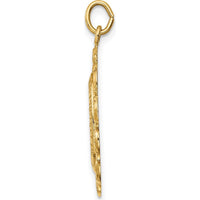 14K Yellow Gold Polished & Satin St. Christopher Medal Pendant - 28.75mm x 17.6mm by Oro Pregiato