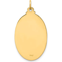 14K Yellow Gold Polished and Satin St. Christopher Medal Pendant - 31.5mm Length by Oro Pregiato