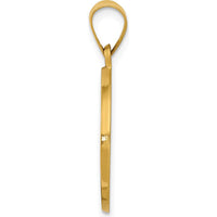 14K Yellow Gold Polished and Satin St. Daniel Medal Pendant - 21.5mm by Oro Pregiato