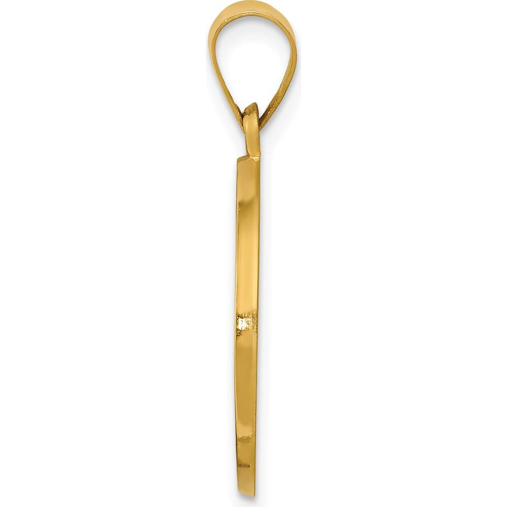 14K Yellow Gold Polished and Satin St. Daniel Medal Pendant - 21.5mm by Oro Pregiato