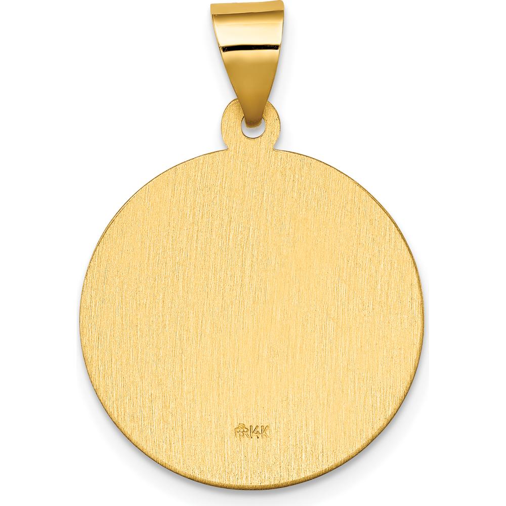 14K Yellow Gold Polished and Satin St. Daniel Medal Pendant - 21.5mm by Oro Pregiato