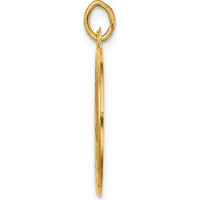 14K Yellow Gold Polished and Satin St. Joseph Medal Pendant - 25mm Length by Oro Pregiato