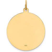 14K Yellow Gold Polished and Satin St. Joseph Medal Pendant - 31mm Length, 24mm Width by Oro Pregiato
