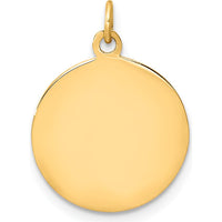 14K Yellow Gold Polished and Satin St. Luke Medal Charm - 19.75mm Length by Oro Pregiato