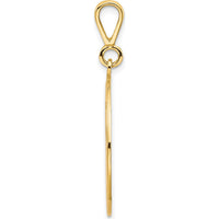 14K Yellow Gold Polished and Textured Large Masonic Symbol Pendant - 23mm by IBGoodman