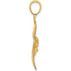 14K Yellow Gold Polished and Textured Stingray Charm - Ocean Inspired Pendant by Oro Pregiato