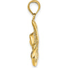 14K Yellow Gold Polished and Textured Stingray Charm Pendant by Oro Pregiato