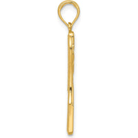 14K Yellow Gold Polished Angel Charm with Star Design - 30.1mm Length by Oro Pregiato