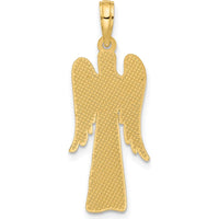 14K Yellow Gold Polished Angel Charm with Star Design - 30.1mm Length by Oro Pregiato