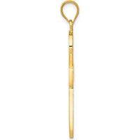 14K Yellow Gold Polished Ankh Cross Charm Pendant by Oro Pregiato
