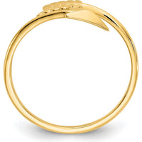 14K Yellow Gold Polished Arrow Ring - Contemporary Themed Design by Oro Pregiato
